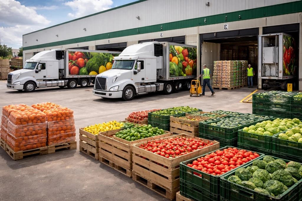 Produce loading dock — daily delivery before your kitchen opens